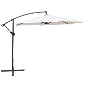 vidaXL Guarda-sol de jardim cantilever 3 m branco areia