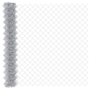 vidaXL Cerca de Malha 10 x 1,6 m A&ccedil;o galvanizado Prateado