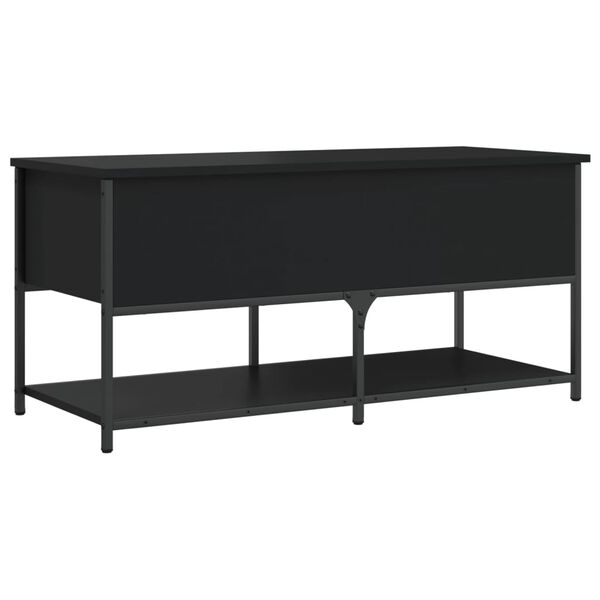 vidaXL Banco de arruma&ccedil;&atilde;o 100x42,5x47 cm derivados de madeira preto