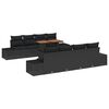 vidaXL Conjunto de Sof&aacute; de Jardim 9 unid. Preto 100 x 55 x 73 cm