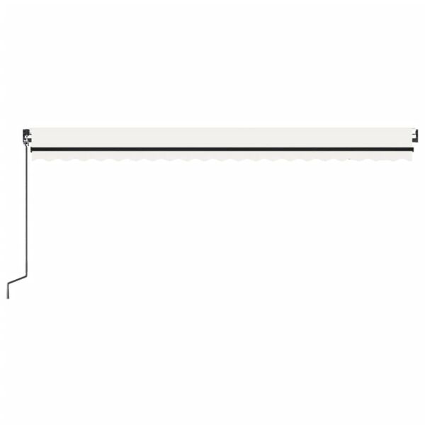 vidaXL Toldo retr&aacute;til autom&aacute;tico 500x300 cm cor creme