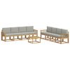 vidaXL Conjunto de Sof&aacute;s para Exterior 9 pcs Branco e Cinzento-Claro