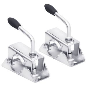 vidaXL Bra&ccedil;adeiras de roda j&oacute;quei 2 pcs 13,5x6,5x14 cm a&ccedil;o galvanizado