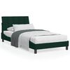 vidaXL Cama com colch&atilde;o Hanko 100x200 cm veludo verde-escuro