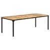 vidaXL Mesa de jantar 220x100x76 cm madeira de mangueira &aacute;spera