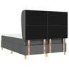 vidaXL Cama Box Springs com Colch&atilde;o Cinza Escuro 90x190 cm tecido