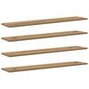 vidaXL Estante de Prateleira 4 pcs Castanho 100 x 20 x 1,5 cm