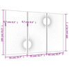 vidaXL Decoração p/ muro de jardim 3pcs 105x55cm aço corten design sol
