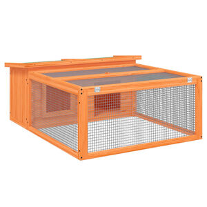 vidaXL Coelheira 117,5x97x47,5 cm pinho maci&ccedil;o castanho
