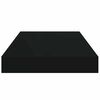 vidaXL Prateleira de parede suspensa 40x23x3,8 cm MDF preto