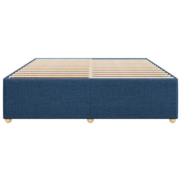 vidaXL Estrutura de cama sem colch&atilde;o 200x200 cm tecido azul