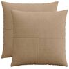 vidaXL Capa almofada 2 pcs ALMELO Castanho 70 x 70 cm cord&atilde;o