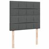 vidaXL Cama boxspring com colch&atilde;o 120x190 cm tecido cinzento-escuro