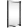 vidaXL Espelho de parede retangular 60x100 cm ferro preto