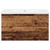 vidaXL Arm&aacute;rio com lavat&oacute;rio embutido madeira velha