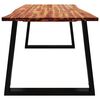 vidaXL Mesa de jantar c/ bordas vivas 200x90x75 cm ac&aacute;cia maci&ccedil;a