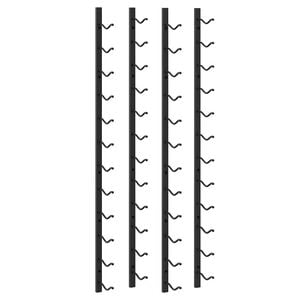 vidaXL Garrafeiras de parede para 12 garrafas 2 pcs ferro preto