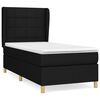 vidaXL Cama com molas/colch&atilde;o 90x190 cm tecido preto