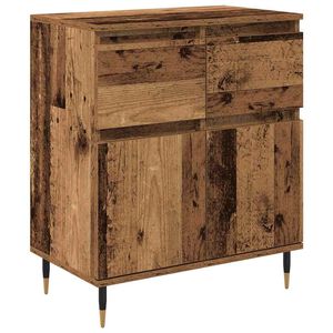 vidaXL Buffet com gaveta Madeira Antiga 60 x 35 x 70 cm