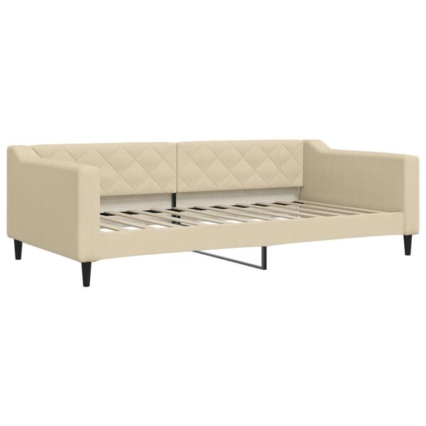 vidaXL Sof&aacute;-cama 100x200 cm tecido cor creme