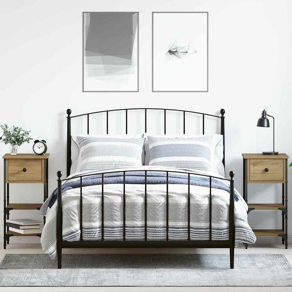 vidaXL Arm&aacute;rio de Cabeceira 2 pcs Castanho 33,5 x 36 x 70 cm