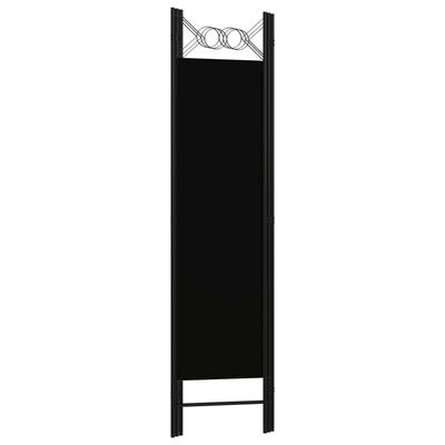 vidaXL Divisória de quarto com 3 painéis 120x180 cm preto