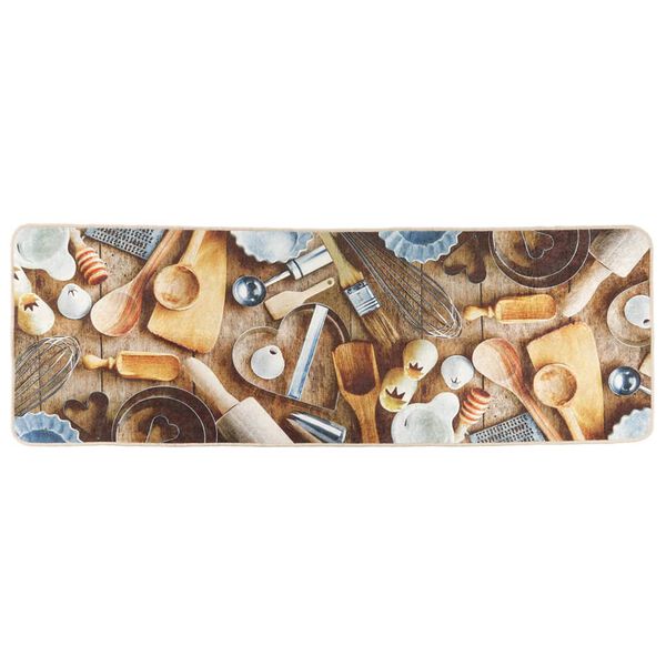 vidaXL Tapete de cozinha lav&aacute;vel 60x180 cm multicor