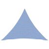 vidaXL Vela de Sombra 5 x 5 x 6 m HDPE Triangular Azul e Branco