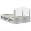 vidaXL Estrutura da Cama com cabeceira Concreto 120 x 190 cm