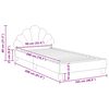 vidaXL Estrutura de Cama Infantil com Cabeceira Rosa 90 x 200 cm