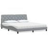 vidaXL Cama com colch&atilde;o 180x200 cm tecido cinzento-claro