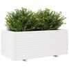 vidaXL Vaso/floreira de jardim 110x60x49,5 cm pinho maci&ccedil;o branco
