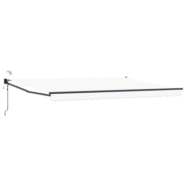 vidaXL Toldo Retr&aacute;til El&eacute;trico Branco 4 x 2 m
