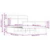 vidaXL Estrutura cama s/ colch&atilde;o derivados de madeira carvalho sonoma