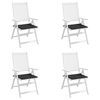 vidaXL Almofad&otilde;es p/ cadeiras de jardim 4 pcs tecido oxford preto