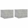 vidaXL Mesas de cabeceira 2 pcs 40x30x30 cm derivados madeira cinzento