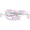 vidaXL Estrutura de cama c/ gavetas 90x200 cm madeira de pinho maci&ccedil;a