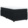 vidaXL Cama com molas/colch&atilde;o 100x200 cm veludo preto