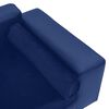 vidaXL Sof&aacute; para c&atilde;es 81x43x31 cm pel&uacute;cia e couro artificial azul