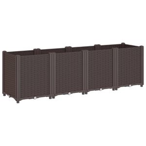 vidaXL Vaso/floreira 160x40x53 cm PP castanho