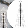 vidaXL &Aacute;rvore de Natal LED com Spikes 220 LEDs Branco Frio 180 cm