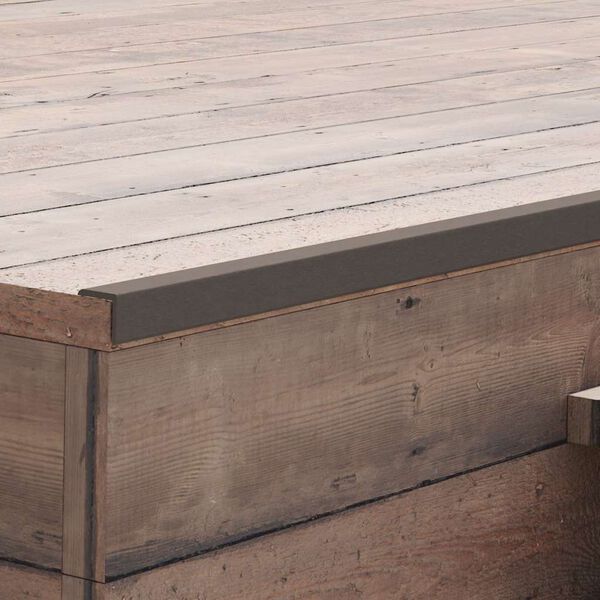 vidaXL Perfis angulares p/ pavimento em WPC 5pcs 170cm castanho-escuro