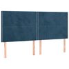 vidaXL Cama box spring c/ colch&atilde;o/LED 180x200 cm veludo azul-escuro