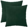 vidaXL Almofada com travesseiro HEERLEN 2 unid. Verde-Escuro Veludo
