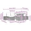 vidaXL Conjunto de Sof&aacute; de Jardim 7 pcs Cinzento-claro vime PE