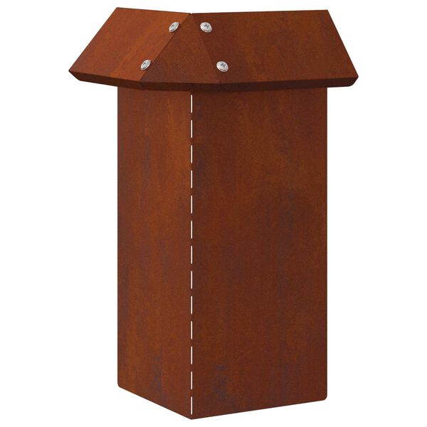 vidaXL Cerca de Caracol Ferro Enferrujado 13,5 x 13,5 x 25 cm