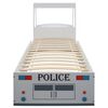 vidaXL Cama carro da policia infantil com colch&atilde;o de mem&oacute;ria 90x200 cm