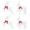 vidaXL Rena de Natal 4 unid. 80 LED Multicolorido 43 x 19 x 65 cm