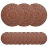 vidaXL Sousplat de Erva Marinha 12 pcs Castanho &Oslash; 30 cm