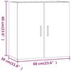 vidaXL Arm&aacute;rio de parede 60x30x60cm derivados madeira branco brilhante